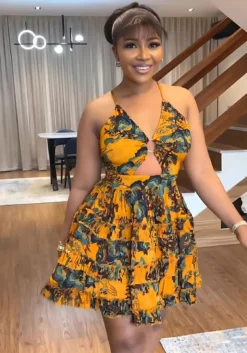 Women Deep V Sexy Camisole Ruffle Edge Print Backless Dress 24 Women Deep V Sexy Camisole Ruffle Edge Print Backless Dress -Women Fashion Shop 94730584d73b6c15