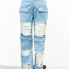 Women Casual Ripped Denim Wide Leg Pants -Women Fashion Shop 950912fa70134698