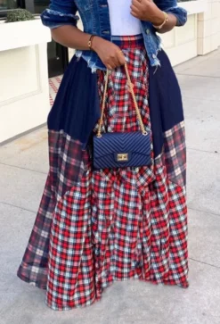 Summer High Waist Plaid Print Long Skrit 11 Summer High Waist Plaid Print Long Skrit -Women Fashion Shop 951241c2d0283b6b
