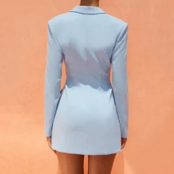 Dress Women'S Solid Long Sleeve Cutout Turndown Collar Long Sleeve Blazer Dress -Women Fashion Shop 95a43350911924b6