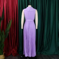 Women Summer Sexy Ruffled Pleated Maxi Dress With Belt -Women Fashion Shop 967923e55d77c6eb