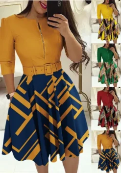 Women's Fashion Chic Long Sleeve Dress With Belt 18 Women's Fashion Chic Long Sleeve Dress With Belt -Women Fashion Shop 96f5225ee217bfbc