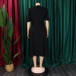 Women's Summer Chic Elegant Solid Plus Size Dress -Women Fashion Shop 9714845837479277