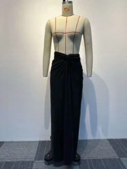 Sexy Solid Color Irregular One Piece Multi-Way Lace-Up Maxi Dress -Women Fashion Shop 9767201f08c6c149