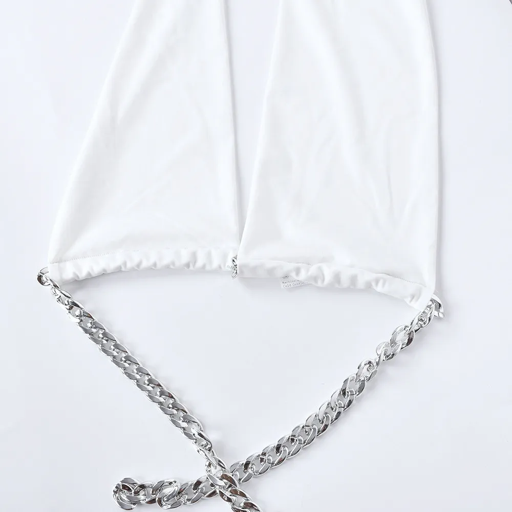 Women Sexy Summer Halter Neck Hollow Chain Backless Top 3 Women Sexy Summer Halter Neck Hollow Chain Backless Top - Image 2