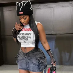 Trend Letter Print Round Neck Sleeveless Vest Top -Women Fashion Shop 98e9bdba62d2f8e3