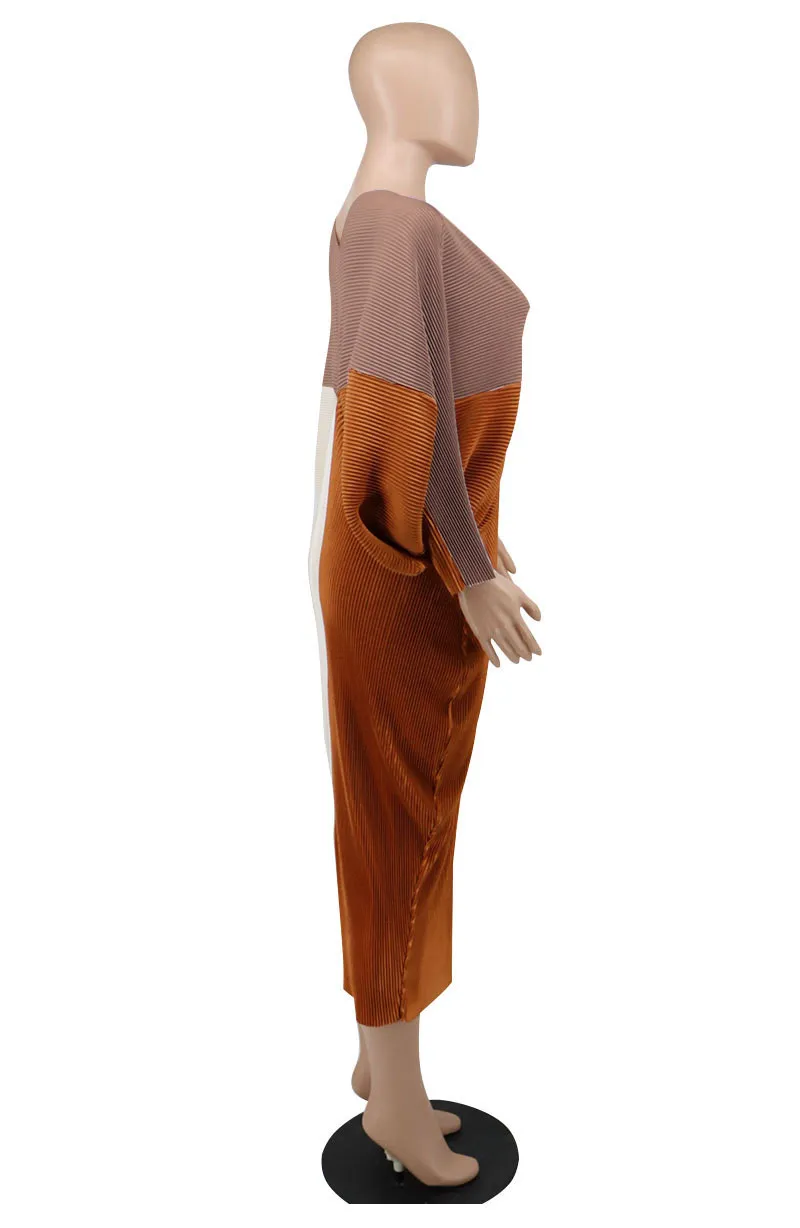 Women'S Autumn Long Sleeve Colorblock Cozy Casual Loose Dress 9 Women'S Autumn Long Sleeve Colorblock Cozy Casual Loose Dress - Image 7