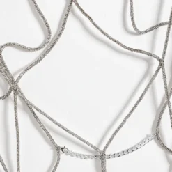 Sexy Rhinestone Chain Tassel High Waist Skirt Panty Women's Nightclub Party Two Piece Set -Women Fashion Shop 9c0d4aa089d25285