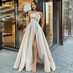 Women One Shoulder Strapless Sexy Slit Dress 20 Women One Shoulder Strapless Sexy Slit Dress -Women Fashion Shop 9cee304a9858cc88