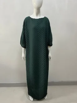 Plus Size Women Pleated Loose Maxi Dress -Women Fashion Shop 9f4816098fd7109f