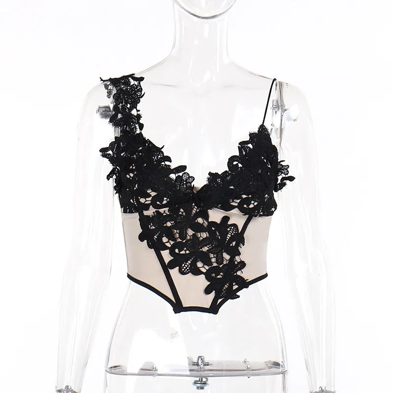 Spring Women's Vest Sexy Chic Slim Fit Lace Irregular Tunic Top 17 Spring Women's Vest Sexy Chic Slim Fit Lace Irregular Tunic Top - Image 15