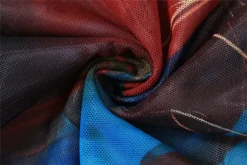 Spring Women's Fashion Print Mesh Hollow Round Neck High Waist Slim Dress -Women Fashion Shop a0d6a2f578753bd1