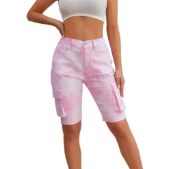 Women's Stretch Fashion Denim Shorts Washed Pocket Knee-Length Jeans 15 Women's Stretch Fashion Denim Shorts Washed Pocket Knee-Length Jeans -Women Fashion Shop a0f2f29909b067bb