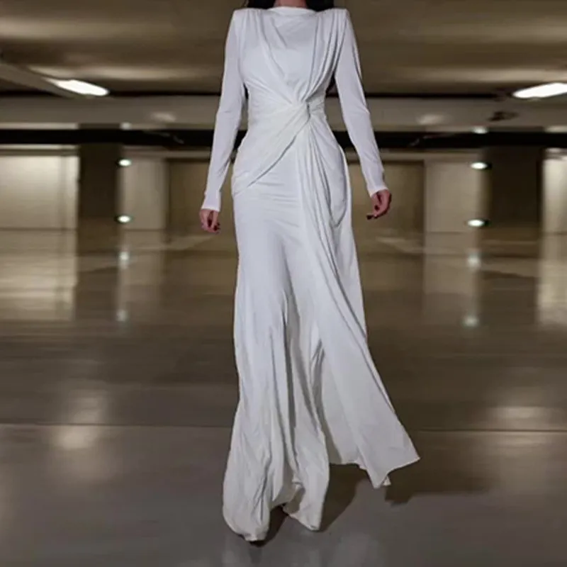 Women Fall Round Neck Bodycon Long Sleeve Dress 10 Women Fall Round Neck Bodycon Long Sleeve Dress - Image 8