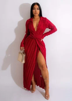 Fall Slit Long Sleeve Evening Dress With Full Sleeves -Women Fashion Shop a2c19038c5c0a17c