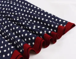 Women Retro Polka Dot Contrast Color Dress -Women Fashion Shop a6c24fe53a5982e4