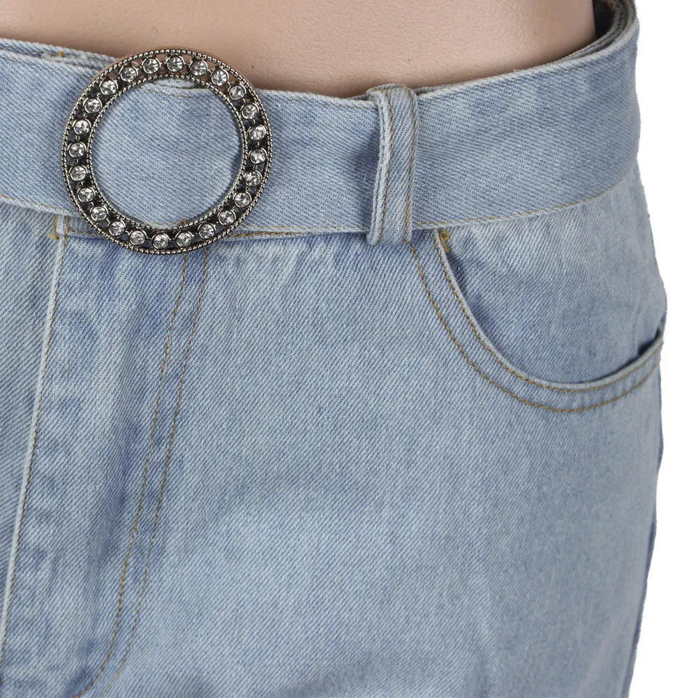 High Waist Belt Denim Pants 6 High Waist Belt Denim Pants - Image 4