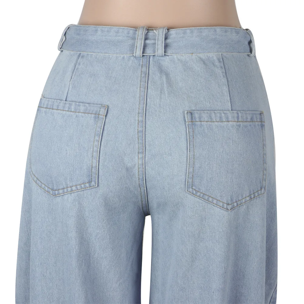 High Waist Belt Denim Pants 13 High Waist Belt Denim Pants - Image 11