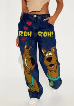 Women's Denim Pants Long High Waist Wide Leg Pants Boyfriend Jeans -Women Fashion Shop a830db796441967e