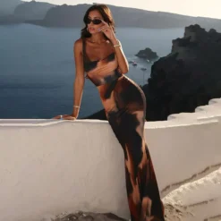 Women's Summer Chic Elegant Print Slim High Waist Fishtail Long Dress -Women Fashion Shop a87108d2c7c30710