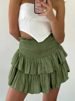 Fashion Plain Women Summer Fashion Pleated Skirt Sexy Ruffle Skirt 27 Fashion Plain Women Summer Fashion Pleated Skirt Sexy Ruffle Skirt -Women Fashion Shop a8a82d09fdc3dfed