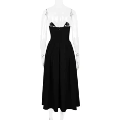 Women Spring Sexy Strapless Herringbone Dress -Women Fashion Shop aeeb103710825b98