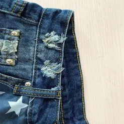 Women American Flag Ripped Tassel Denim Shorts -Women Fashion Shop aff05edf59b7ceba