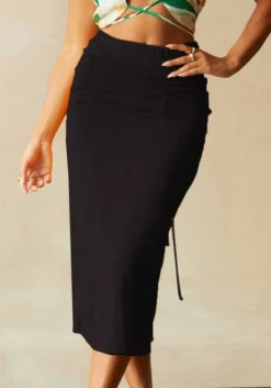 Women'S Fall/Winter Pleated Lace Up Tight Fitting Bodycon Long Skirt -Women Fashion Shop b038b04d439ac298