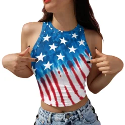 Summer American Flag Print Sleeveless Tank Top -Women Fashion Shop b0450cfc248f44eb