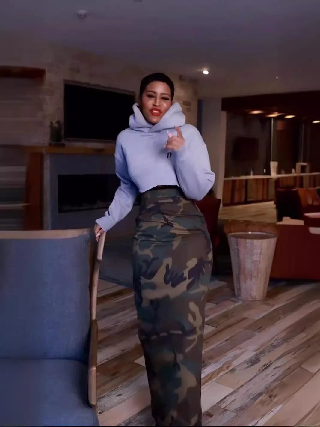 Women Camouflage Slit Skirt 6 Women Camouflage Slit Skirt - Image 4