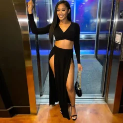 Women Style Cutout Elastic Waist Skirt -Women Fashion Shop b0e6f0ed501a2e7b