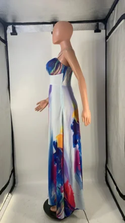Women's Strap Print Maxi Dress -Women Fashion Shop b1ae65c1a4989bf8