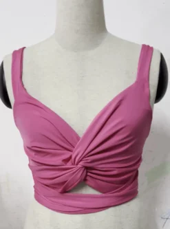 Women's Vest Top Knot Elastic Lace V-Neck Low Back Strap Summer Camisole -Women Fashion Shop b2e6f4ec929bd35d