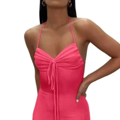 Summer Ladies Long Dress Solid Color Sexy Low Back Straps Halter Bodycon Dress 21 Summer Ladies Long Dress Solid Color Sexy Low Back Straps Halter Bodycon Dress -Women Fashion Shop b3fdbaee0847511f