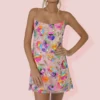 Sexy Strap Low Back Sequin Floral Chain Women's Sexy Short Dress -Women Fashion Shop b42f80fead26cf48