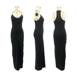 Women's Summer Kardashian Invisible Transparent Suspender Solid Color Long Dress -Women Fashion Shop b4c2af2042e7b099