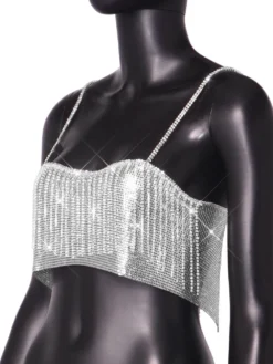 Women Sexy Camisole Tassel Chain Halter Neck Backless Top -Women Fashion Shop b4fb3b972e864a19