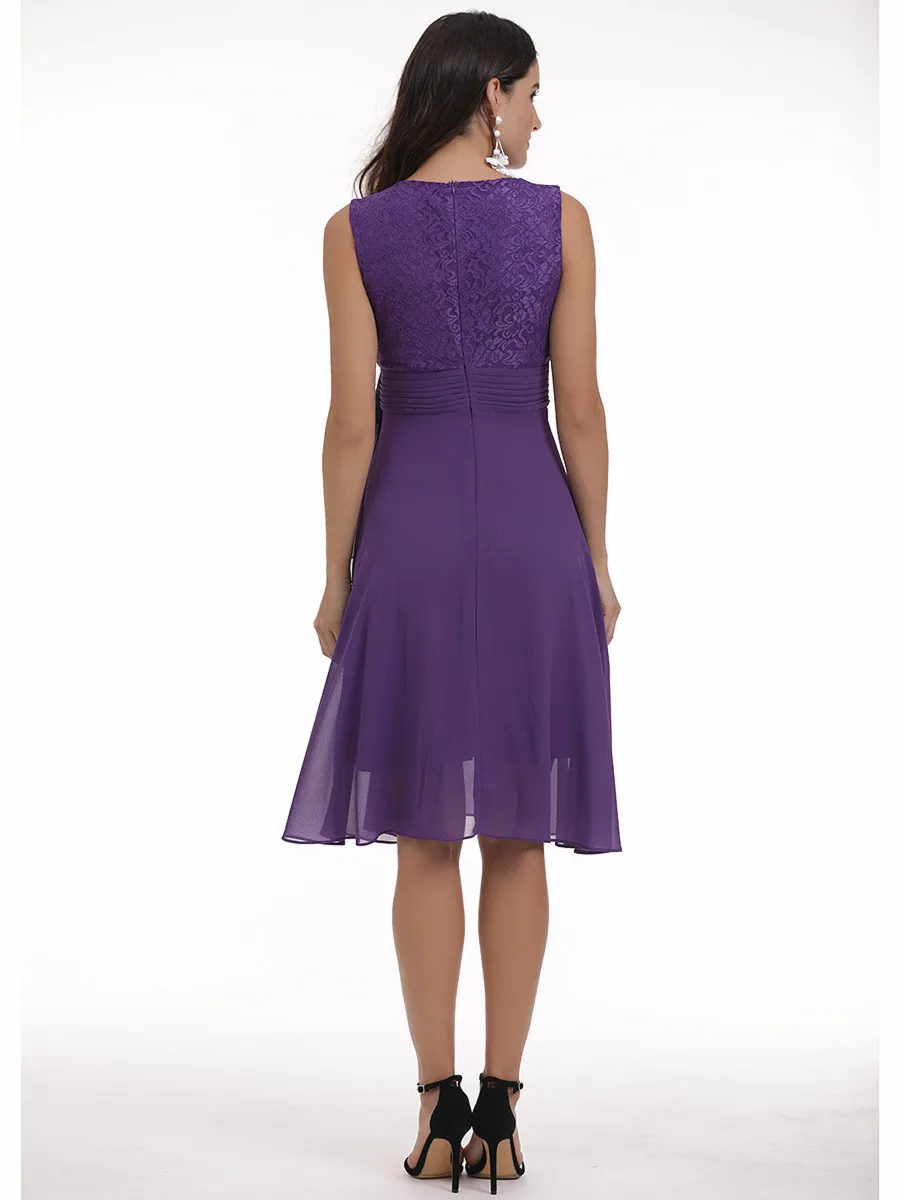 Women Chiffon Lace Dress 22 Women Chiffon Lace Dress - Image 20