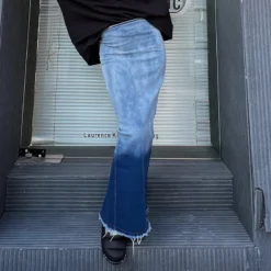 Women Blue Gradient High Waisted Bodycon Slit Skirt 29 Women Blue Gradient High Waisted Bodycon Slit Skirt -Women Fashion Shop b5beea5ba9575881