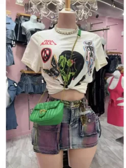 Women Street Wash Gradient Stretch Denim Skirt -Women Fashion Shop b7a7dbcf45fcb02f