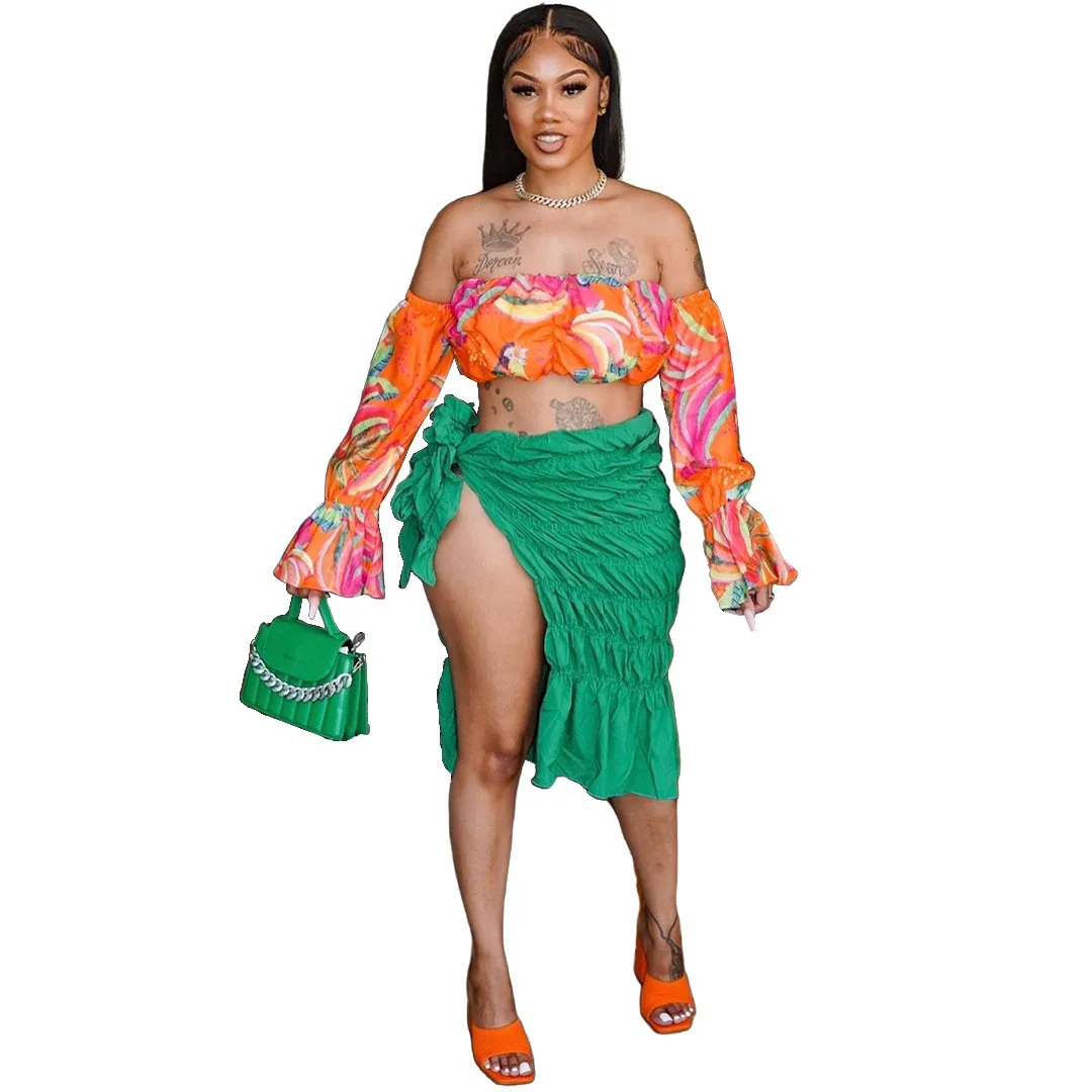 Women Solid Knotted Slit Stretch Pleated Skirt 8 Women Solid Knotted Slit Stretch Pleated Skirt - Image 6