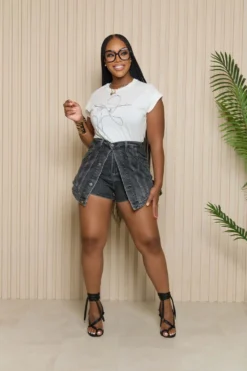 Women Button Denim Skirt -Women Fashion Shop b9c375d21b69b2fd