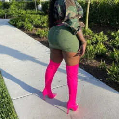 Women Summer Contrast Color Zipper Pocket Camouflage Skirt -Women Fashion Shop b9cd8a1f55d6959c