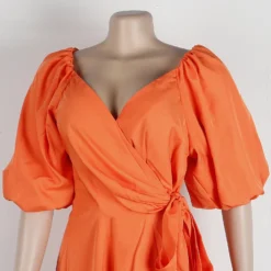 Women Puff Sleeve V-Neck Dress 15 Women Puff Sleeve V-Neck Dress -Women Fashion Shop ba803513a0477894