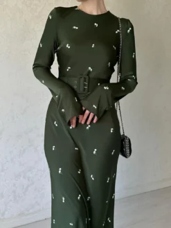 Autumn Fashion Chic Long Sleeve Slim Fit Ruffled A-Line Long Dress 16 Autumn Fashion Chic Long Sleeve Slim Fit Ruffled A-Line Long Dress -Women Fashion Shop bebdccc478cabe93