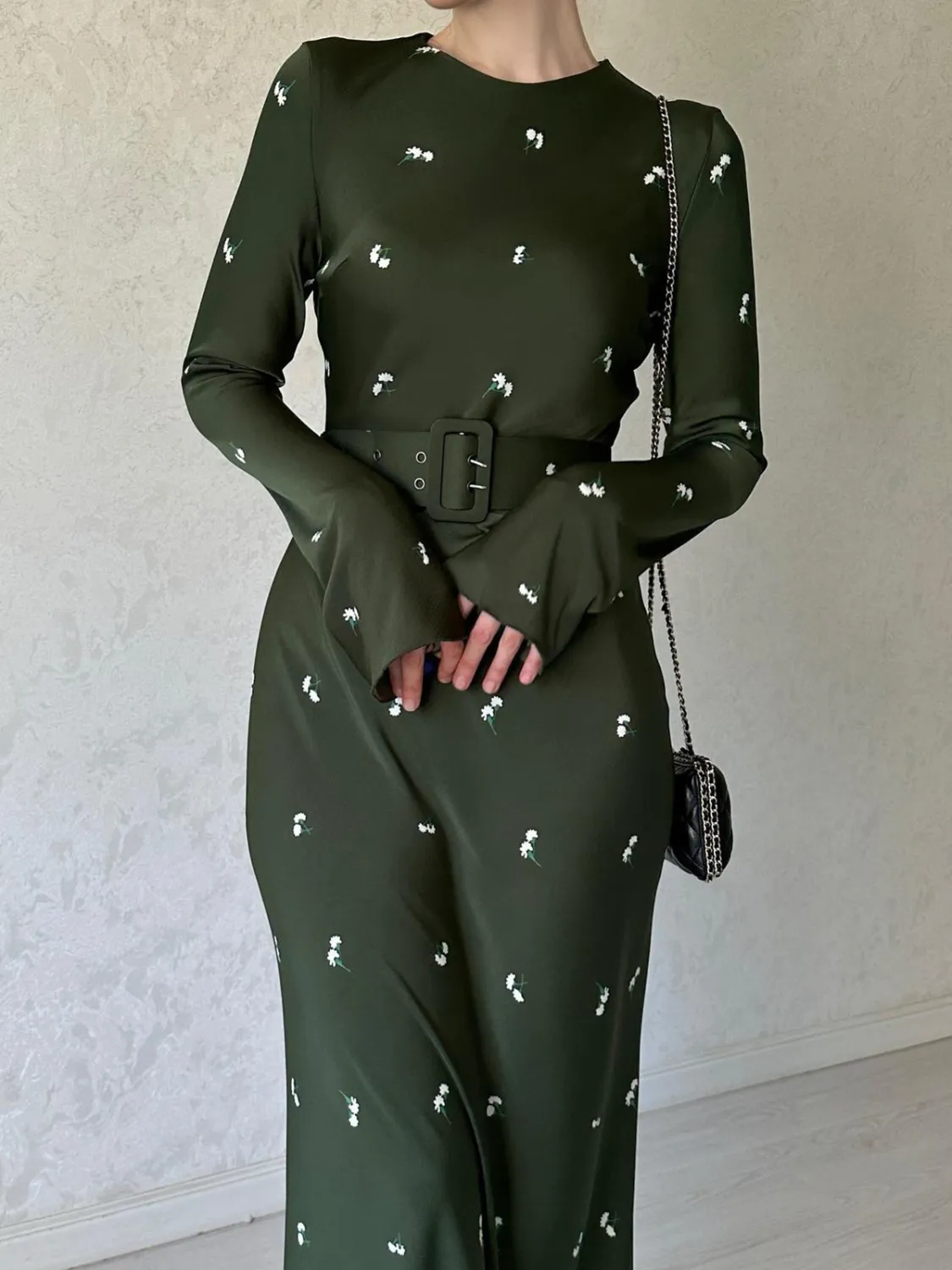 Autumn Fashion Chic Long Sleeve Slim Fit Ruffled A-Line Long Dress 9 Autumn Fashion Chic Long Sleeve Slim Fit Ruffled A-Line Long Dress - Image 7