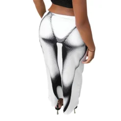 Women's Autumn Street Sexy Body Pattern Print Slim Bodycon Long Skirt -Women Fashion Shop bf1656be9a04725d