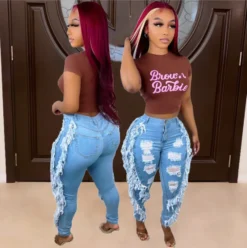 Women's Ripped Fashion Fringe Sexy Slim Skinny Jeans 13 Women's Ripped Fashion Fringe Sexy Slim Skinny Jeans -Women Fashion Shop bf6ffea8e1f30b2b