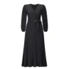 Women Autumn V-Neck Long Sleeve Pleated Maxi Dress -Women Fashion Shop bf8d5fe045eddb6c