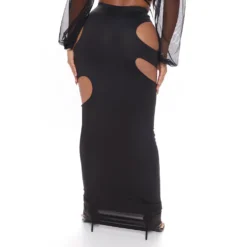 Women Fashion Cut Out Solid Maxi Dress -Women Fashion Shop bfa863f127e5bc2b